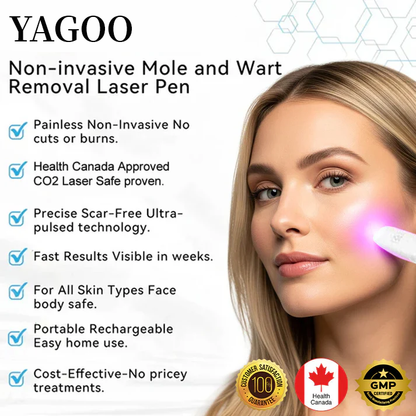 Yagoo™Canada latest All-in-One CO₂ Laser Eraser Pen | Removes Moles, Warts, Skin Flaws & Pigmentation
